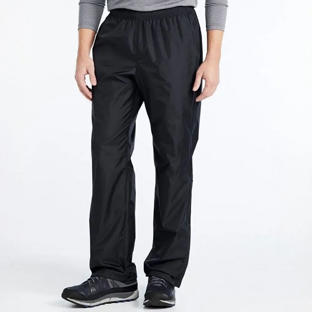 L.L. Bean Men's Black Trail Rain Pants
